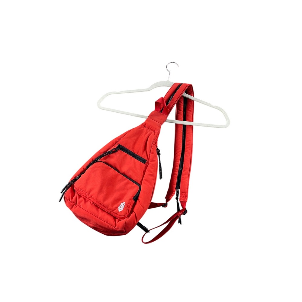 Free People Movement Hudson Sling Bag Red Convertible Backpack Athletic Hiking